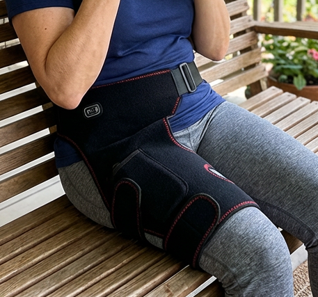 HipFix™ | 3-in-1 Therapy for Sciatica and Hip Pain: Heat, Massage, and Compression